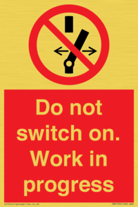 Do not switch on. Work in progress